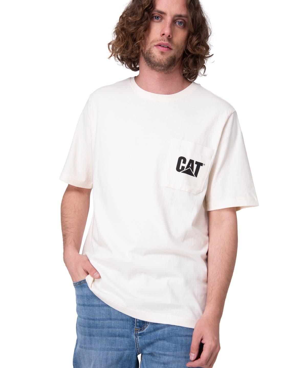 Polera Manga Corta Hombre Tough Cut Graphic Blanco