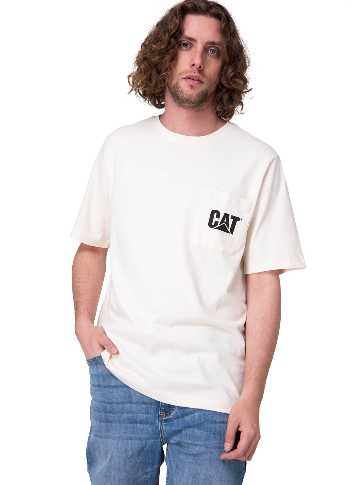 Polera Manga Corta Hombre Tough Cut Graphic Blanco