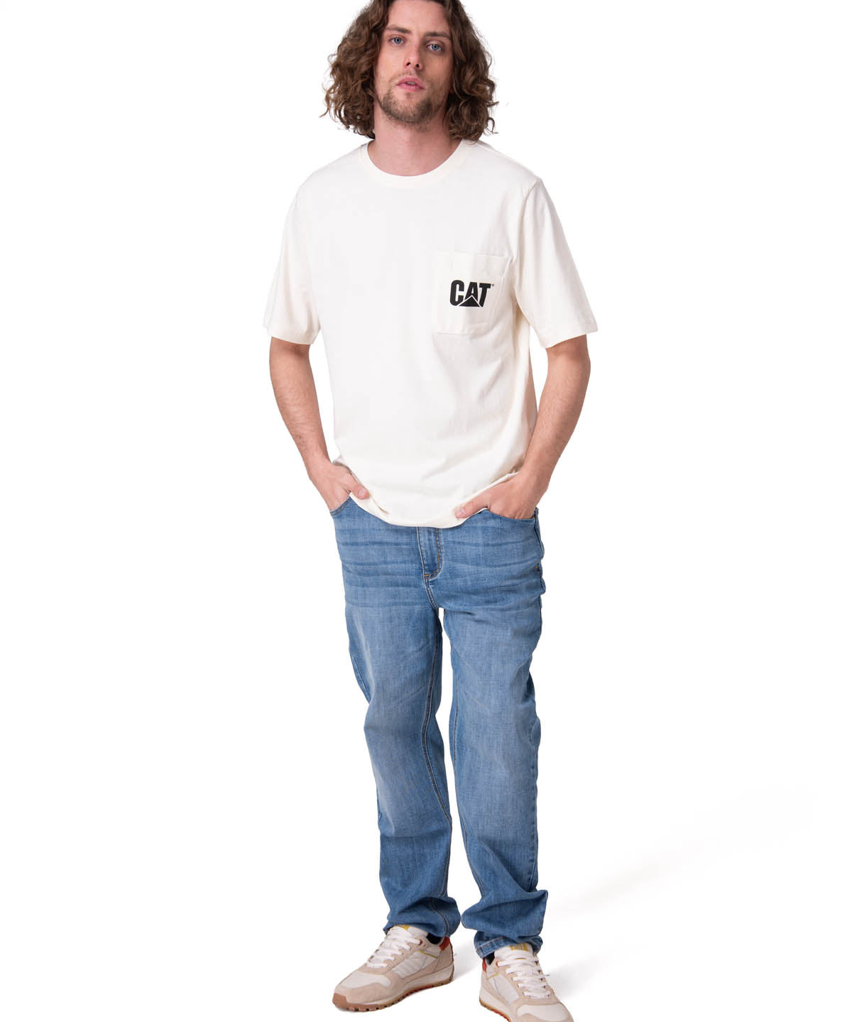 Polera Manga Corta Hombre Tough Cut Graphic Blanco