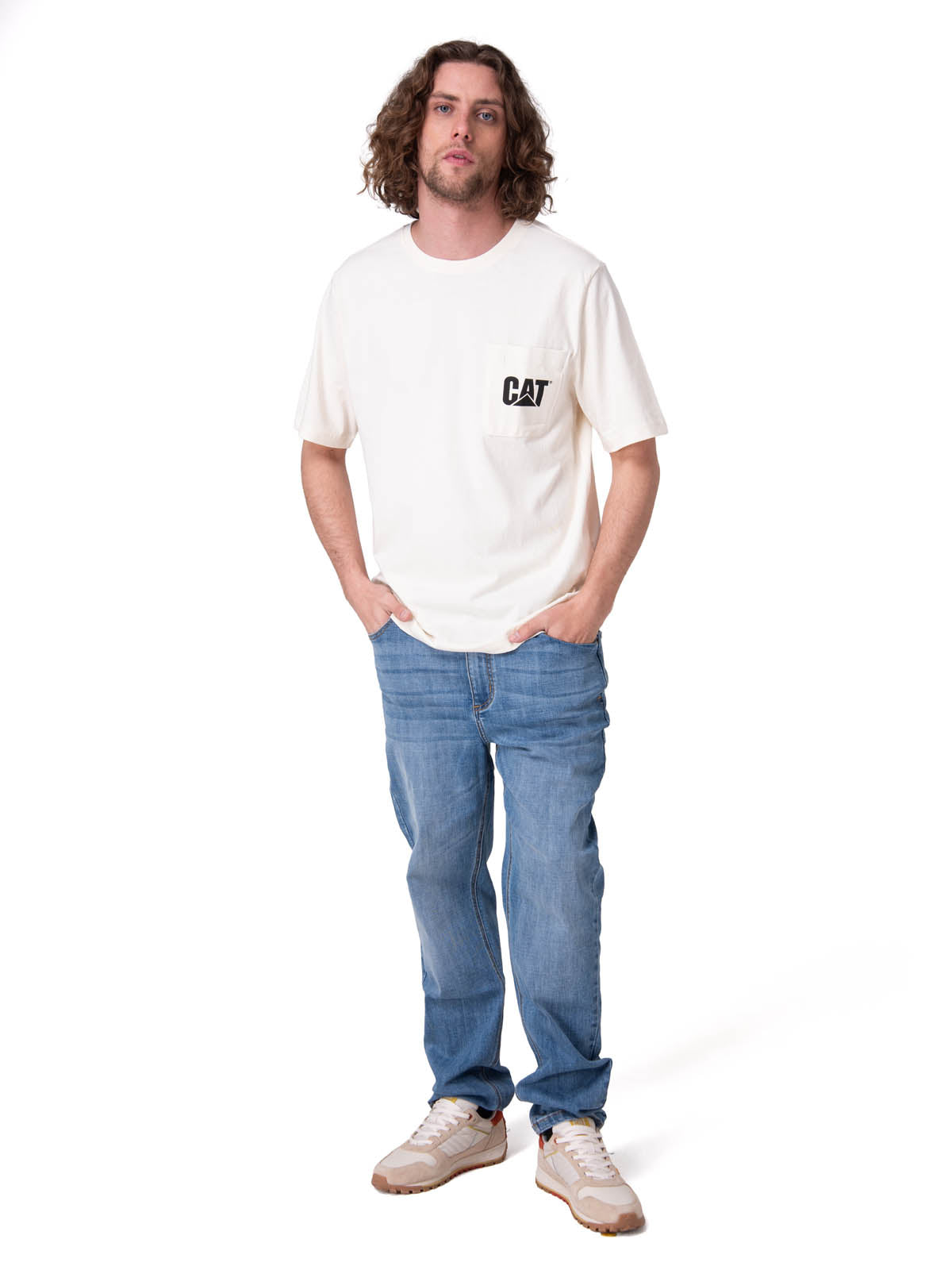 Polera Manga Corta Hombre Tough Cut Graphic Blanco
