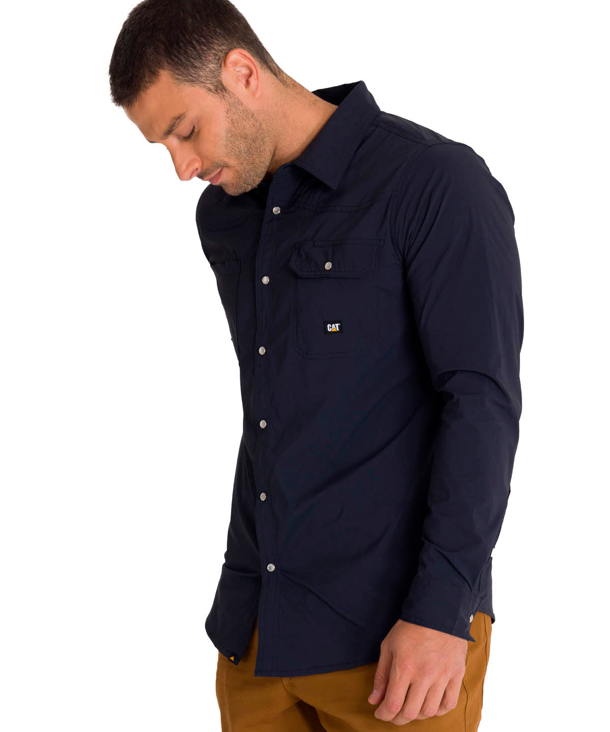 Camisa Manga Larga Casual Hombre LIGHTWEIGHT L/S WESTERN SHIRT Azul Marino Cat