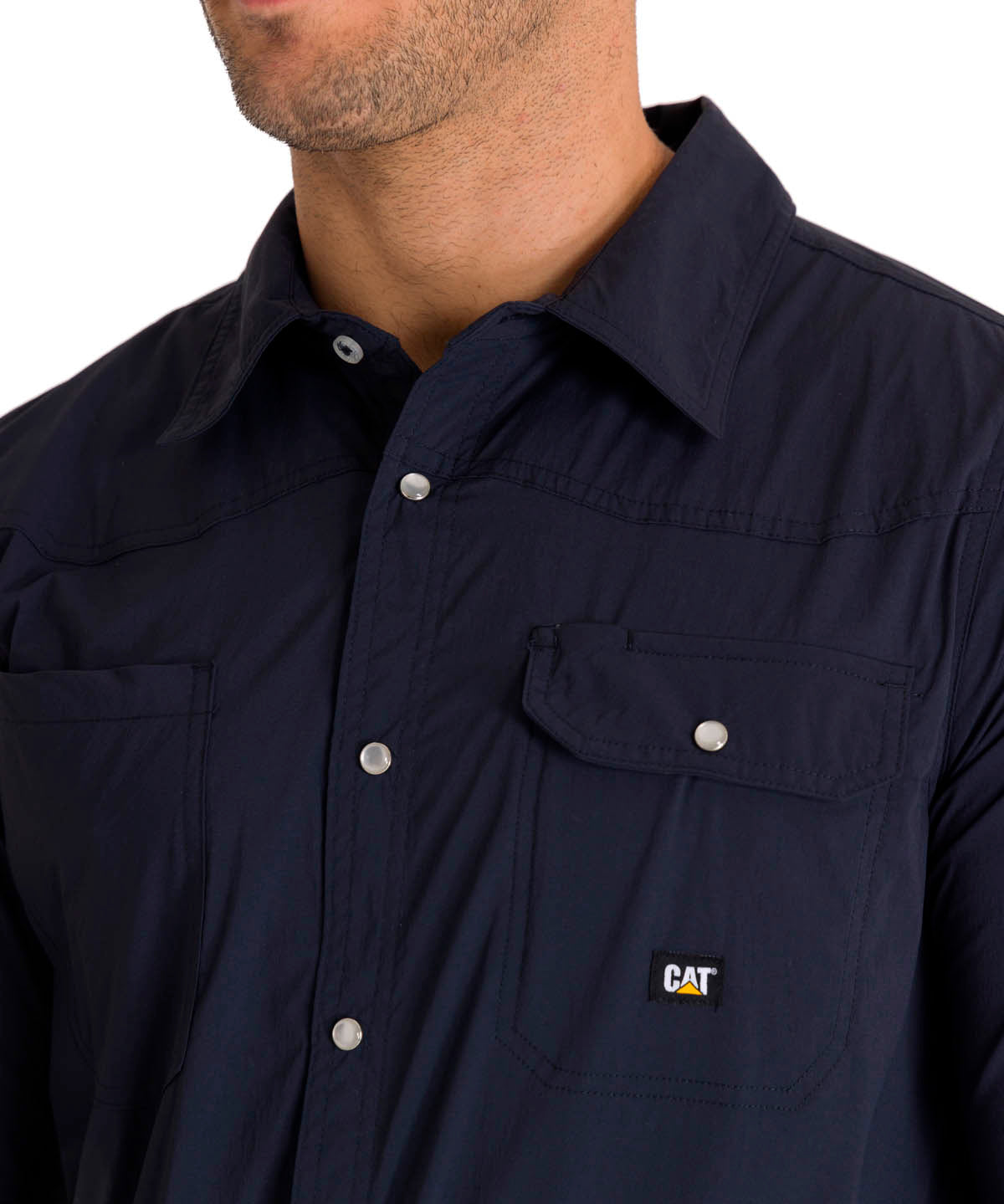 Camisa Manga Larga Casual Hombre LIGHTWEIGHT L/S WESTERN SHIRT Azul Marino Cat