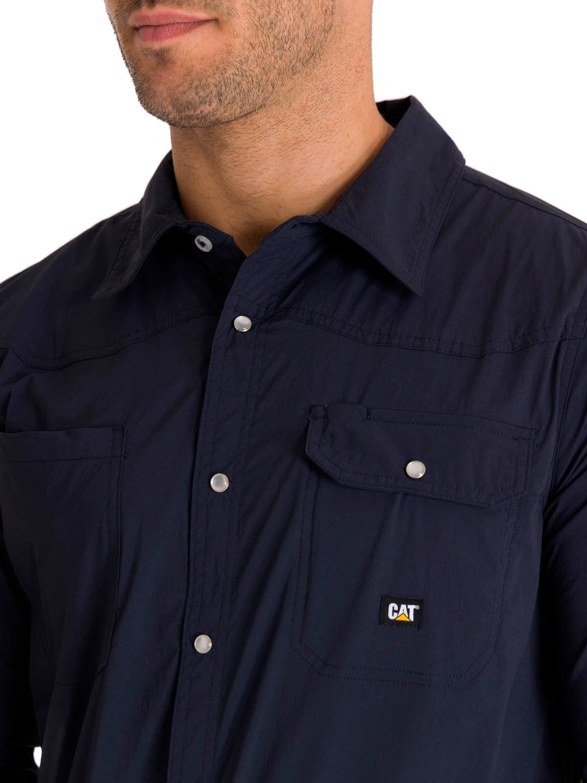 Camisa Manga Larga Casual Hombre LIGHTWEIGHT L/S WESTERN SHIRT Azul Marino Cat