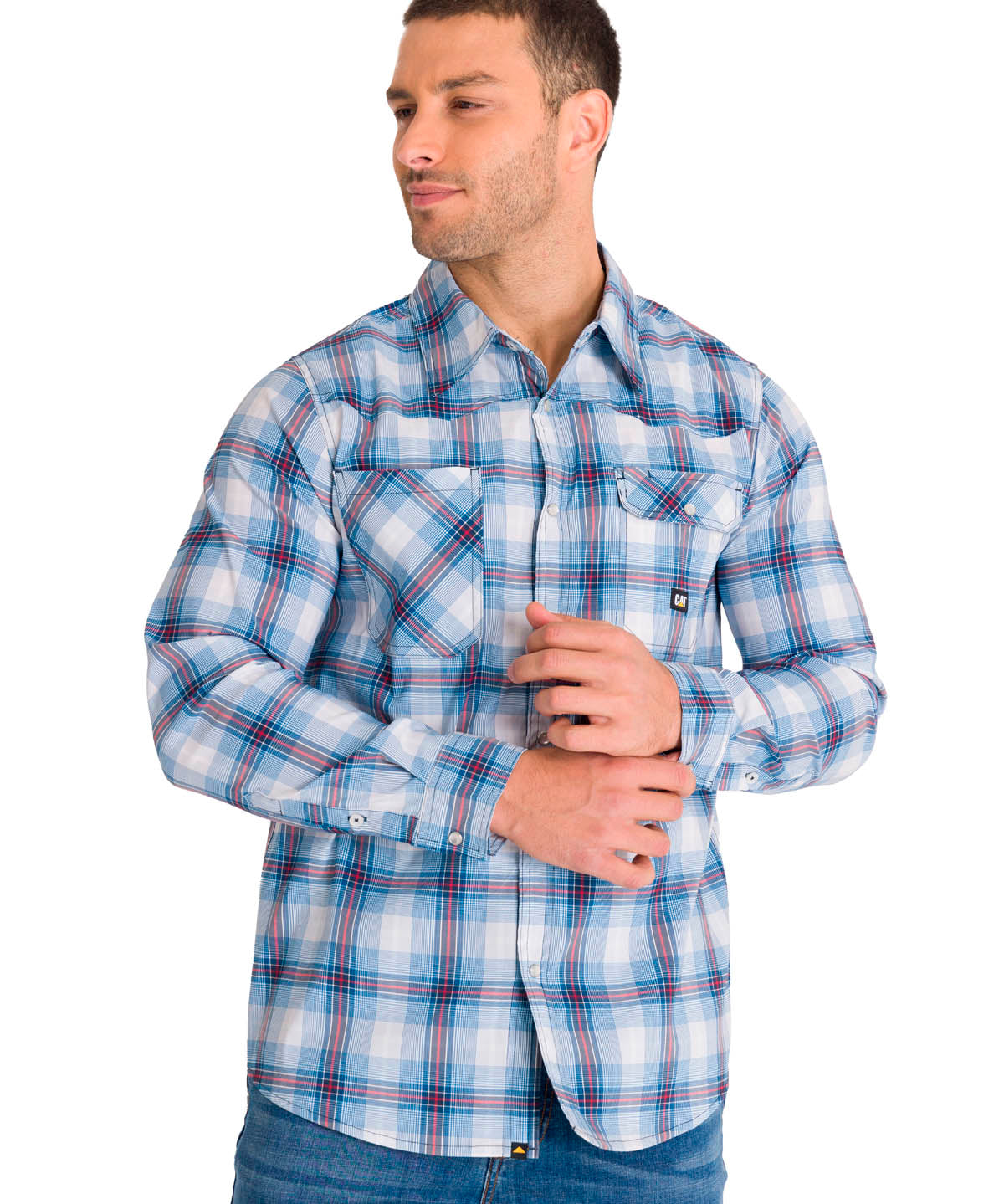 Camisa Manga Larga Casual Hombre LIGHTWEIGHT L/S WESTERN SHIRT Celeste Cat