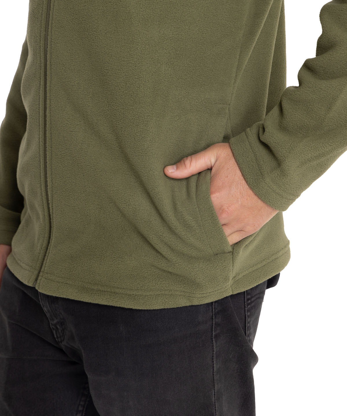 Polar Casual Hombre Microfleece Full Zip Verde Cat