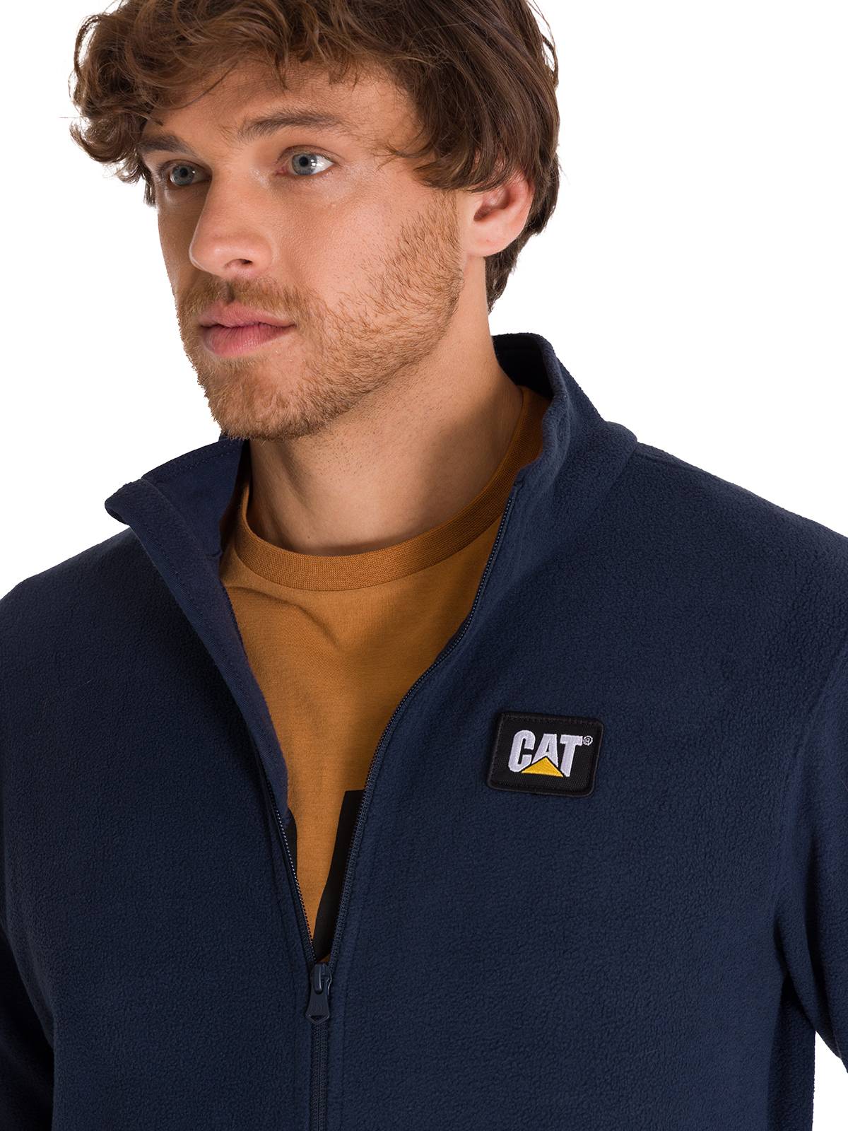 Polar Casual Hombre Microfleece Full Zip Azul Cat