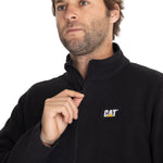 Polar Casual Hombre Microfleece Full Zip Negro Cat