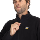 Polar Casual Hombre Microfleece Full Zip Negro Cat