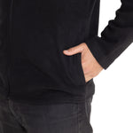 Polar Casual Hombre Microfleece Full Zip Negro Cat