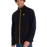 Polar Manga Larga Hombre Microfleece Full Zip Negro/Amarillo Cat