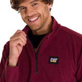 Polar Manga Larga Hombre Microfleece Quarter Zip Burdeo Cat