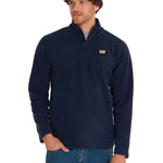 Polar Casual Hombre Microfleece Quarter Zip Azul Cat