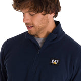 Polar Casual Hombre Microfleece Quarter Zip Azul Cat