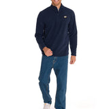 Polar Casual Hombre Microfleece Quarter Zip Azul Cat