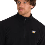 Polar Casual Hombre Microfleece Quarter Zip Negro Cat