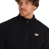 Polar Casual Hombre Microfleece Quarter Zip Negro Cat