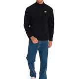 Polar Casual Hombre Microfleece Quarter Zip Negro Cat