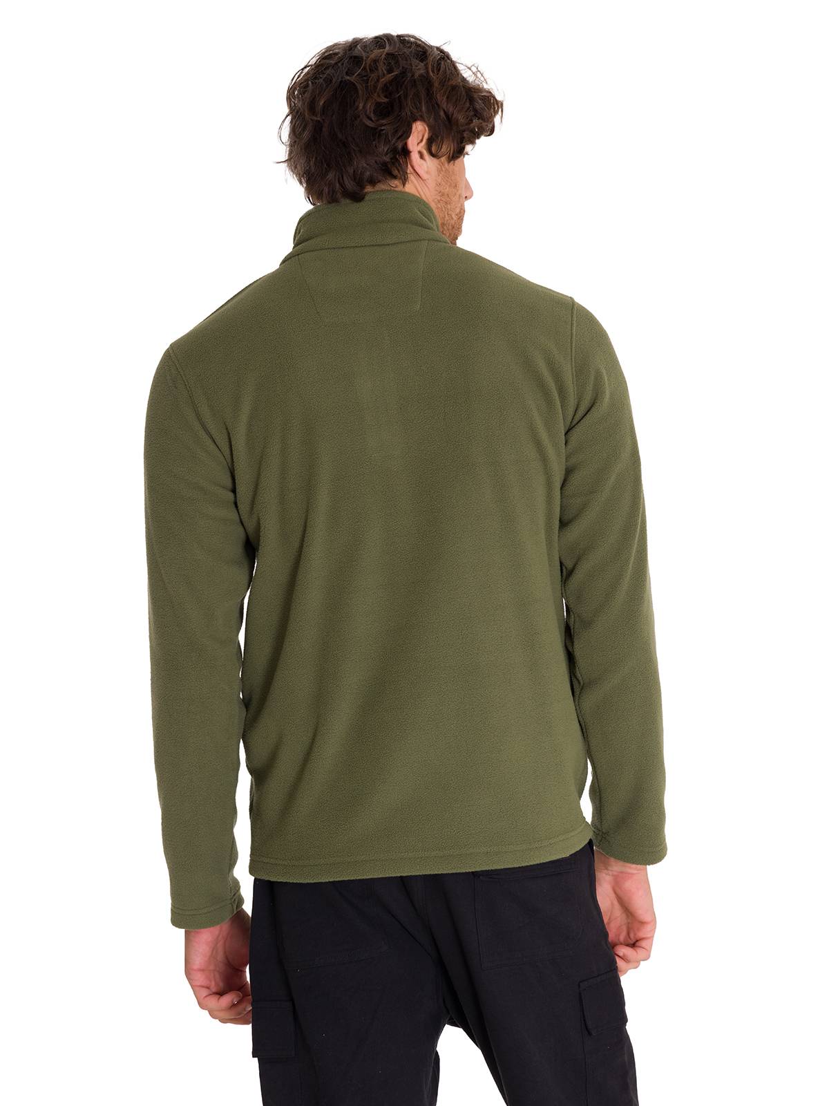 Polar Casual Hombre MICROFLEECE QUARTER ZIP VERDE CAT