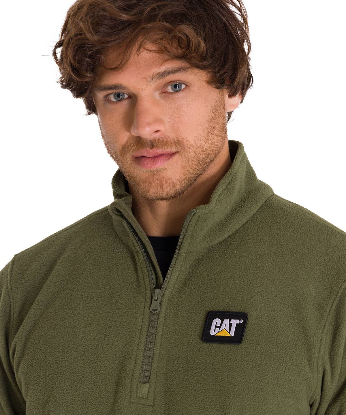 Polar Casual Hombre MICROFLEECE QUARTER ZIP VERDE CAT