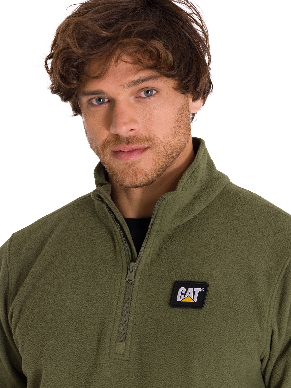 Polar Casual Hombre MICROFLEECE QUARTER ZIP VERDE CAT