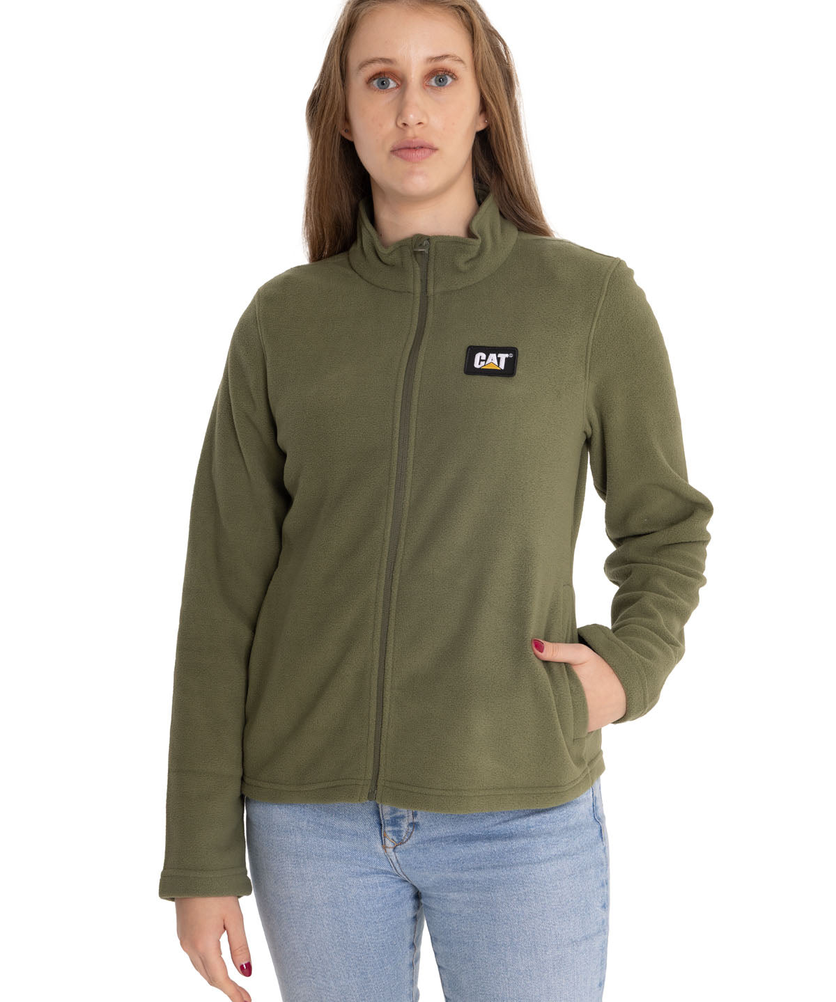 Polar Casual Mujer Women'S Microfleece Full Zip Verde Cat