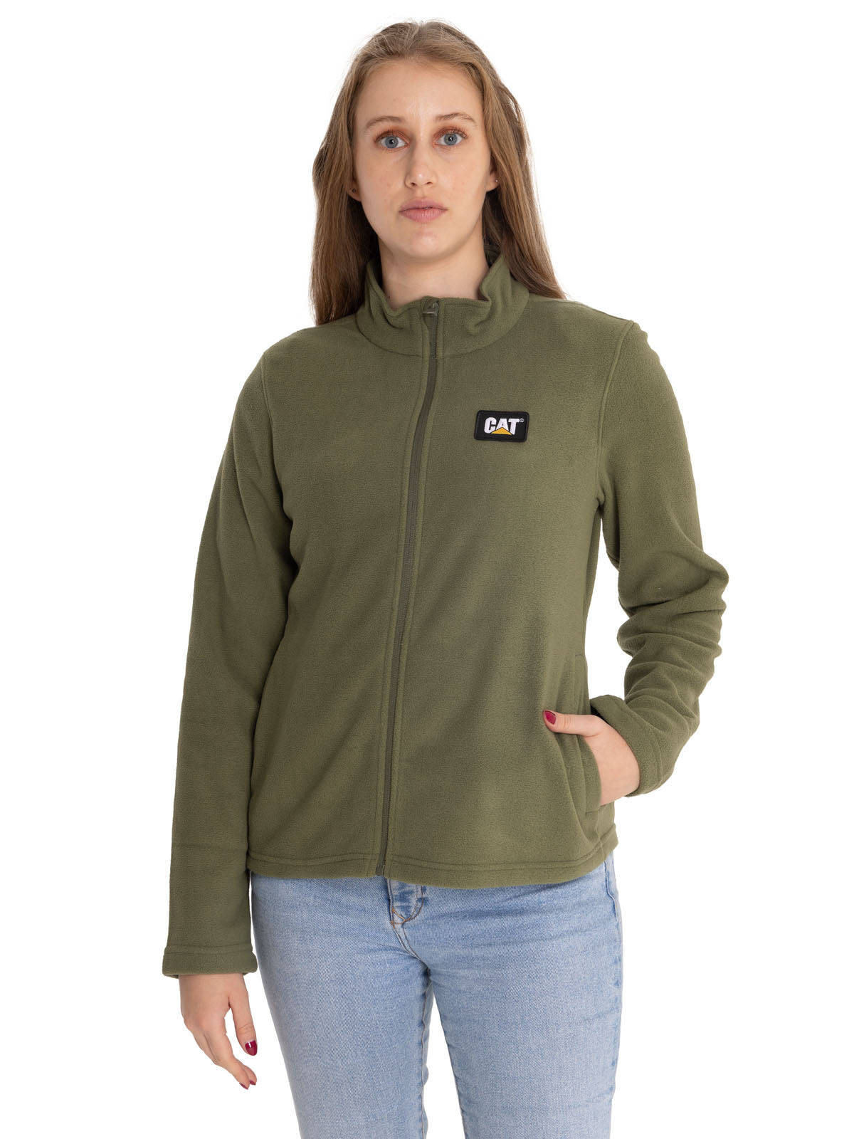 Polar Casual Mujer Women'S Microfleece Full Zip Verde Cat