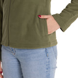 Polar Casual Mujer Women'S Microfleece Full Zip Verde Cat