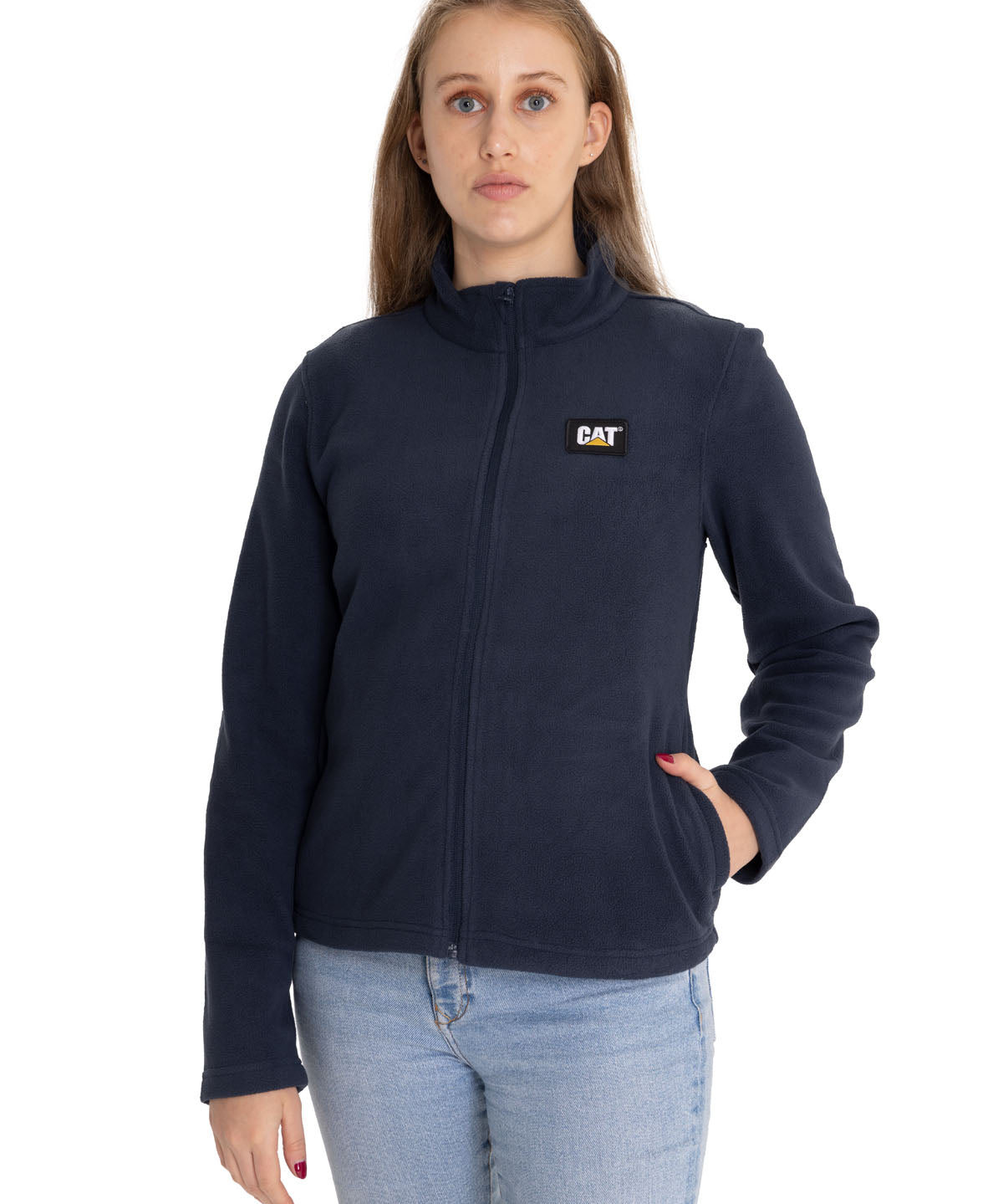Polar Casual Mujer Women'S Microfleece Full Zip Azul Cat