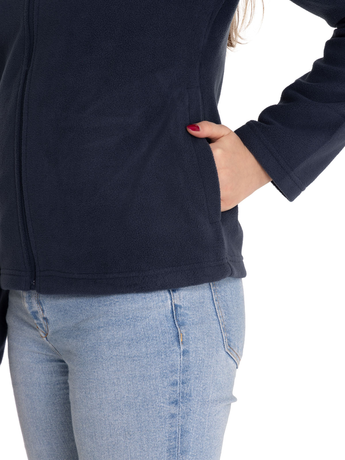 Polar Casual Mujer Women'S Microfleece Full Zip Azul Cat