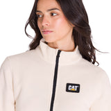 Polar Manga Larga Mujer Microfleece Full Zip Beige Cat
