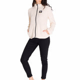 Polar Manga Larga Mujer Microfleece Full Zip Beige Cat