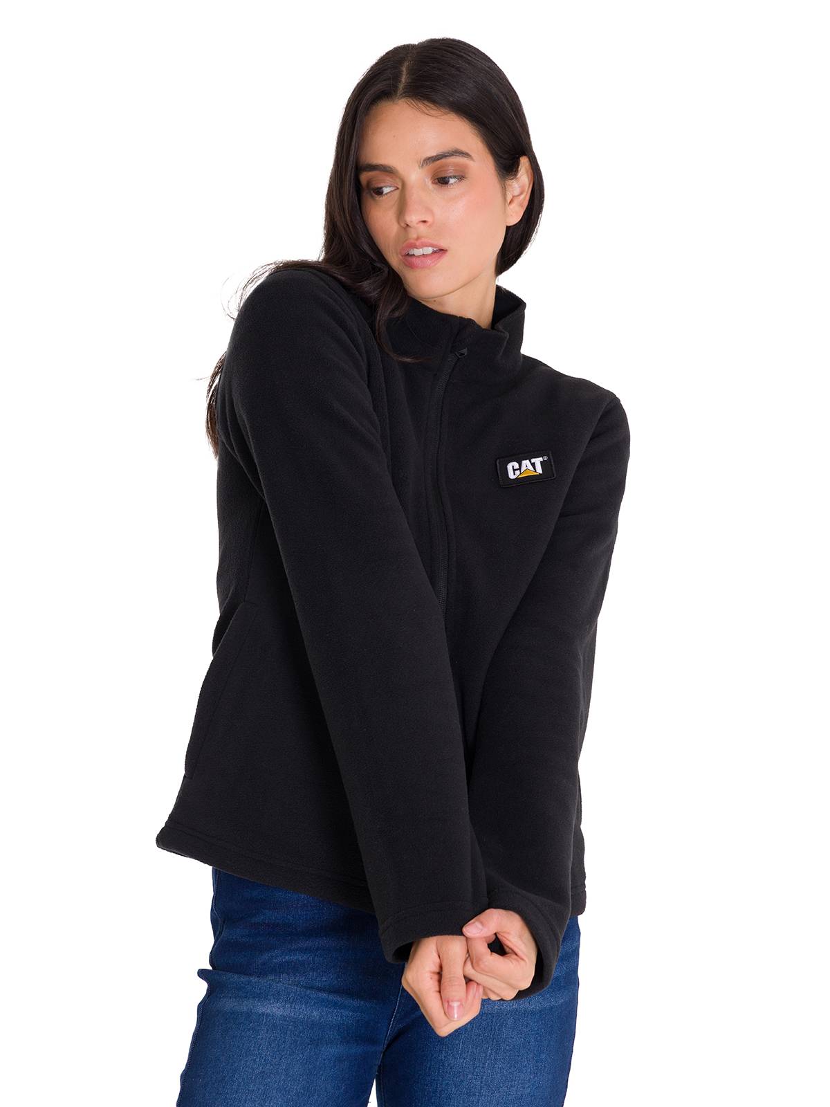 Polar Casual Mujer Women'S Microfleece Full Zip Negro Cat