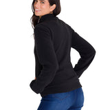 Polar Casual Mujer Women'S Microfleece Full Zip Negro Cat