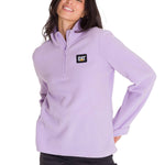 Polar Casual Mujer Women'S Microfleece Quarter Zip Morado Cat