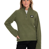 Polar Casual Mujer Women'S Microfleece Quarter Zip Gris Cat