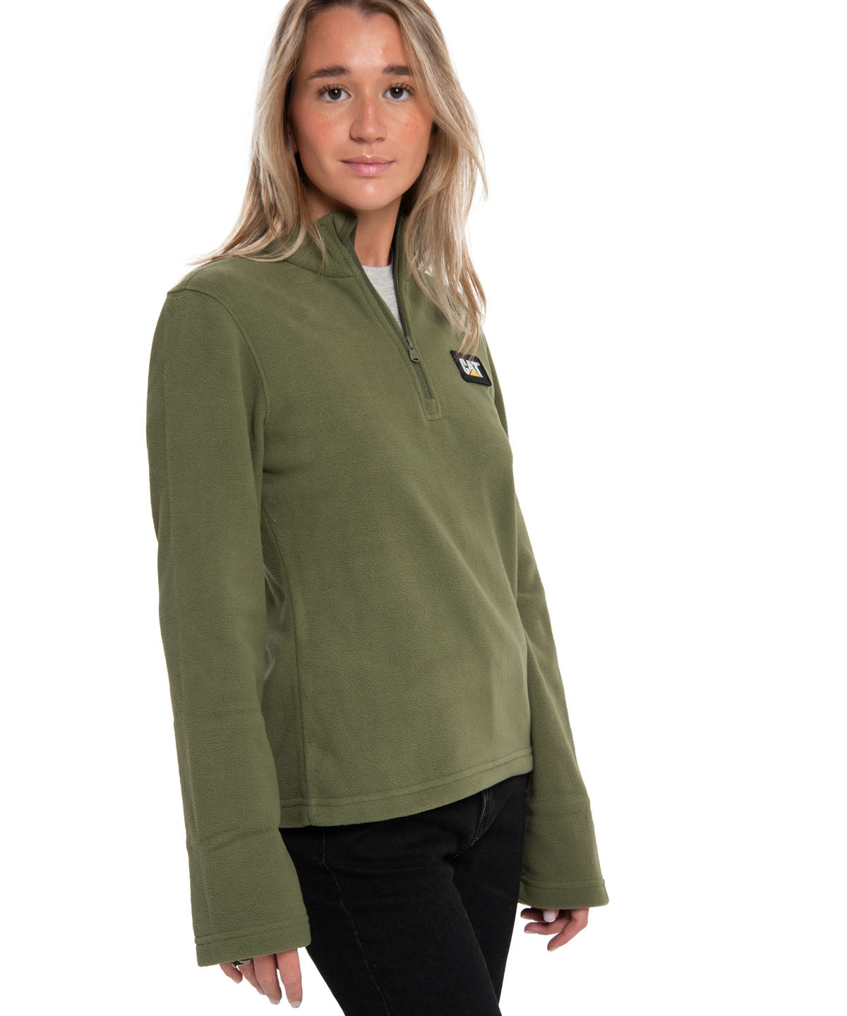 Polar Casual Mujer Women'S Microfleece Quarter Zip Gris Cat