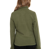 Polar Casual Mujer Women'S Microfleece Quarter Zip Gris Cat