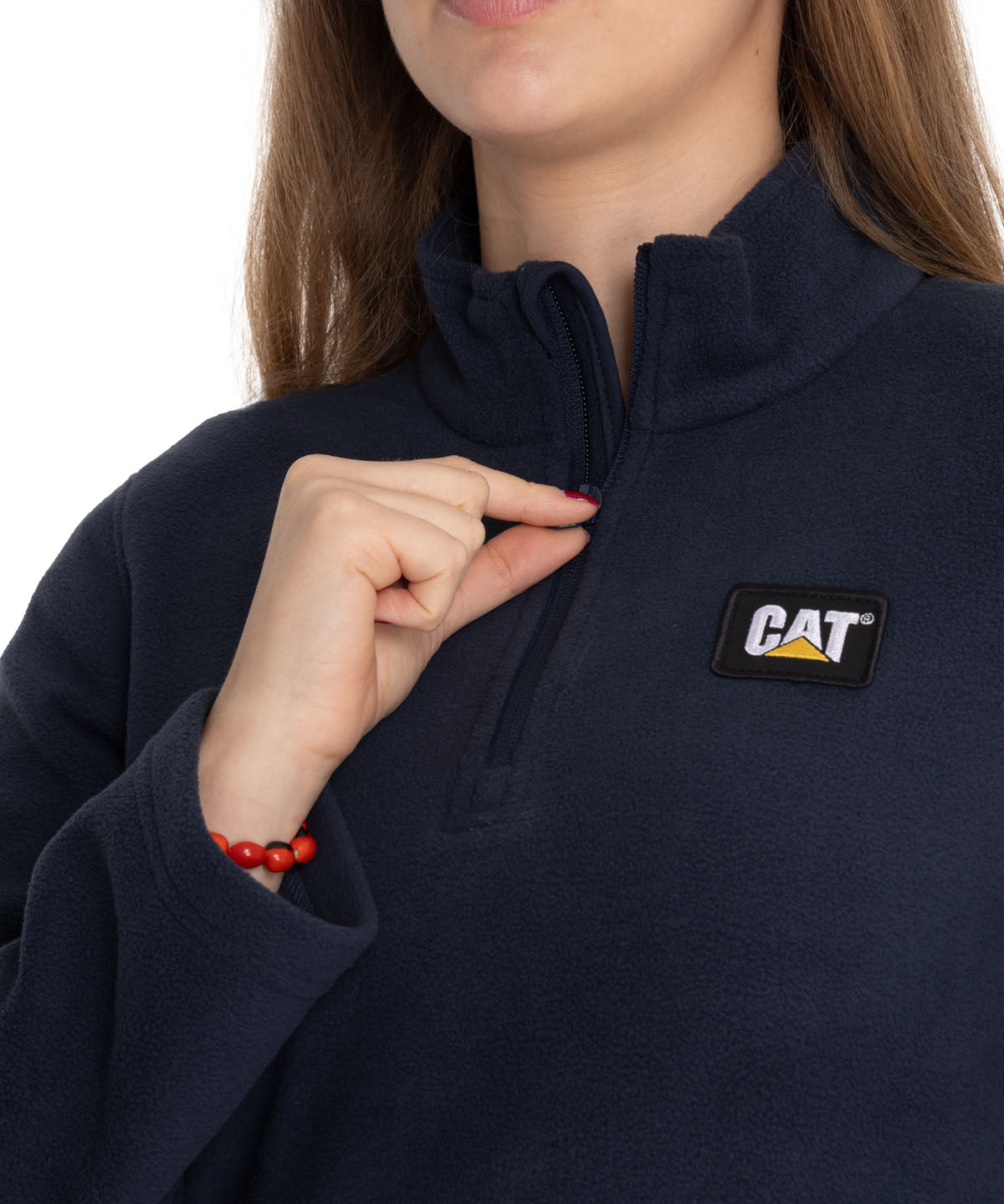 Polar Casual Mujer Women'S Microfleece Quarter Zip Azul Cat