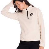 Polar Manga Larga Mujer Microfleece Quarter Zip Beige Cat