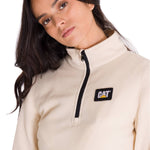 Polar Manga Larga Mujer Microfleece Quarter Zip Beige Cat