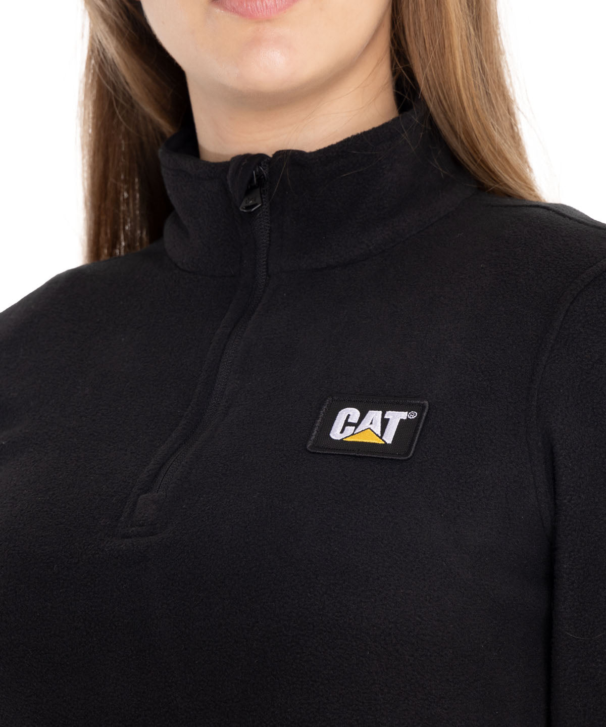 Polar Casual Mujer Women'S Microfleece Quarter Zip Negro Cat