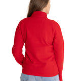 Polar Casual Mujer Women'S Microfleece Quarter Zip Rojo Cat