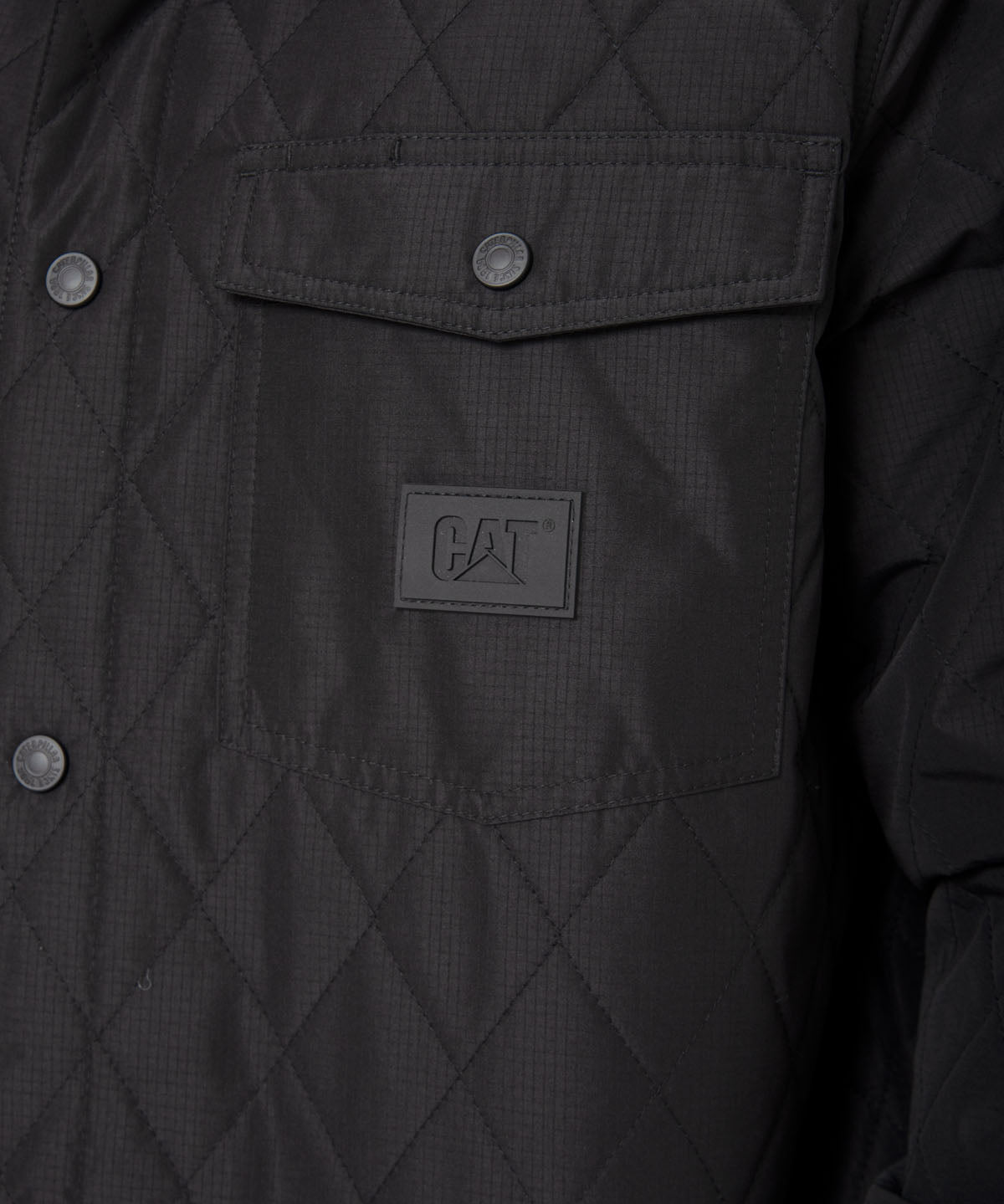 Chaqueta Casual Hombre Quilted Ripstop Shirt Jacket Negro Cat