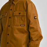 Chaqueta Casual Hombre WAXED COTTON SHIRT JAC Café CAT