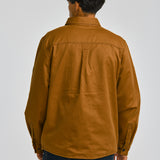 Chaqueta Casual Hombre WAXED COTTON SHIRT JAC Café CAT