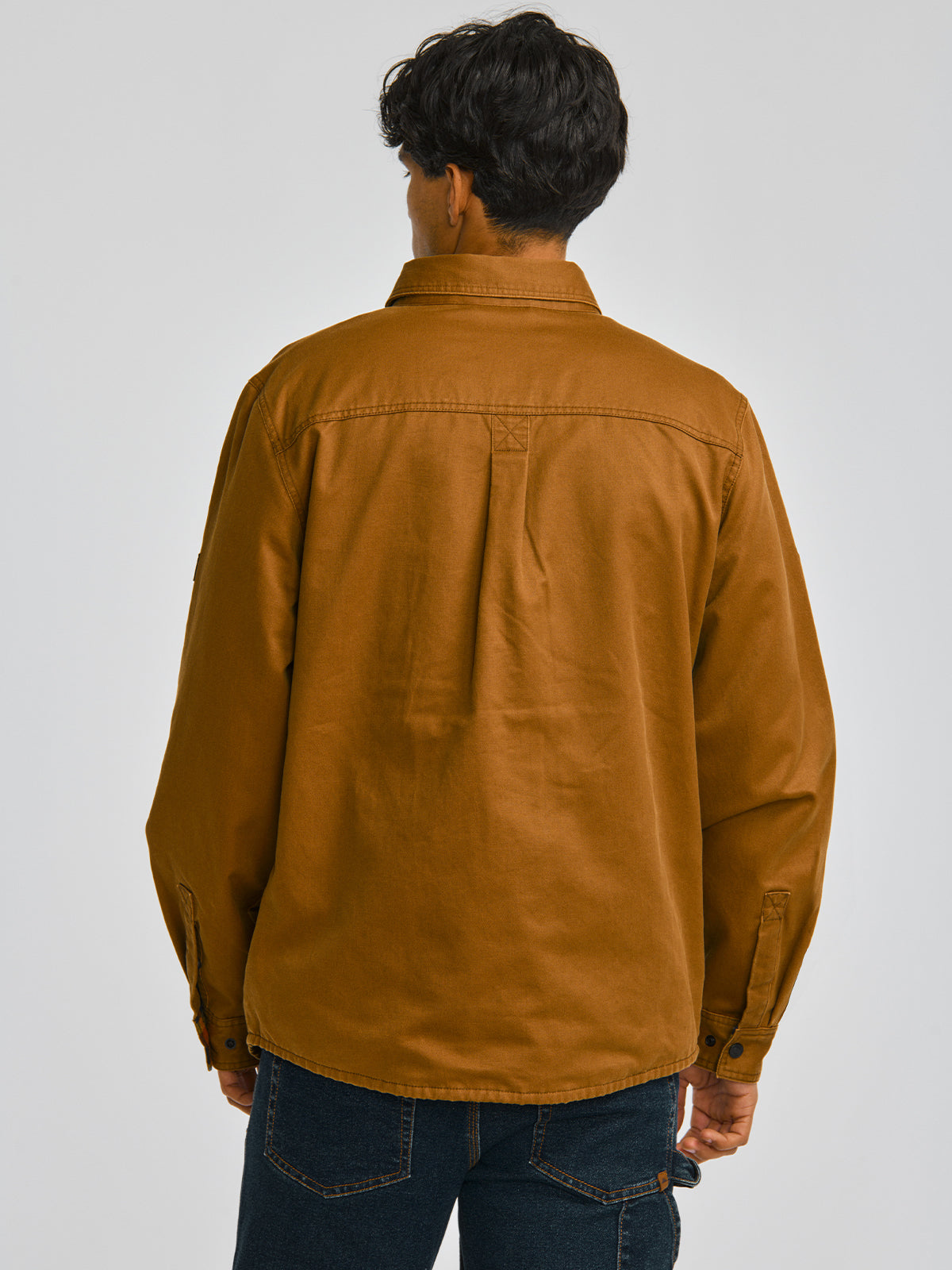 Chaqueta Casual Hombre WAXED COTTON SHIRT JAC Café CAT