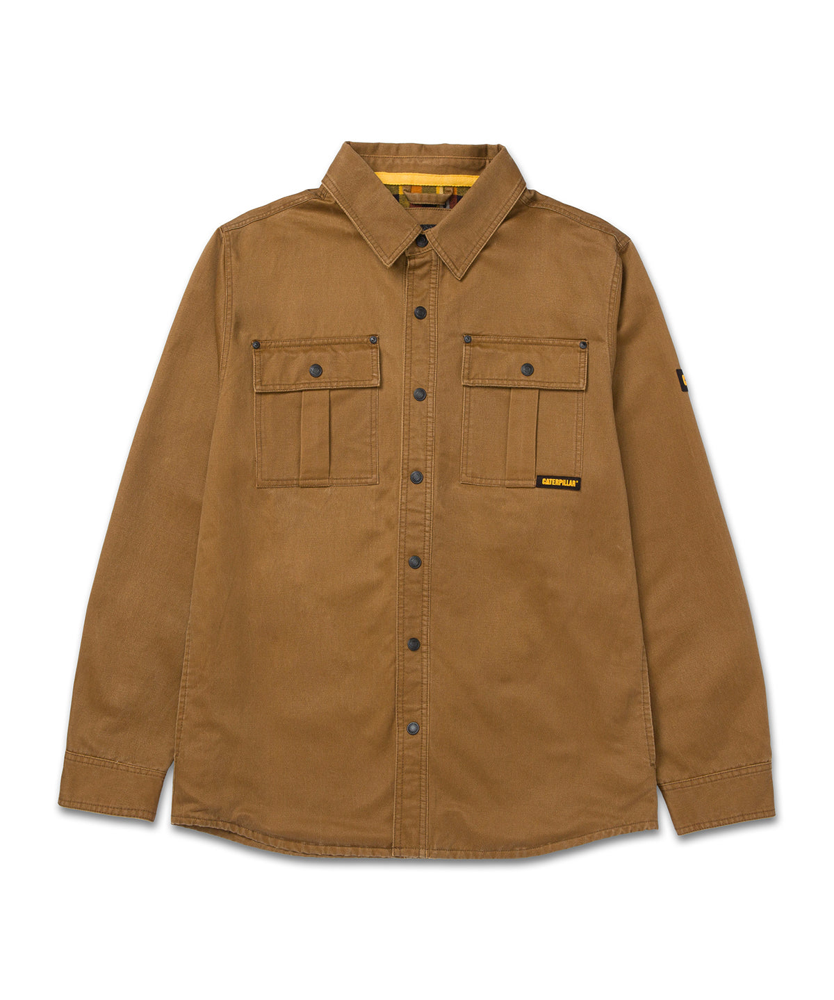 Chaqueta Casual Hombre WAXED COTTON SHIRT JAC Café CAT
