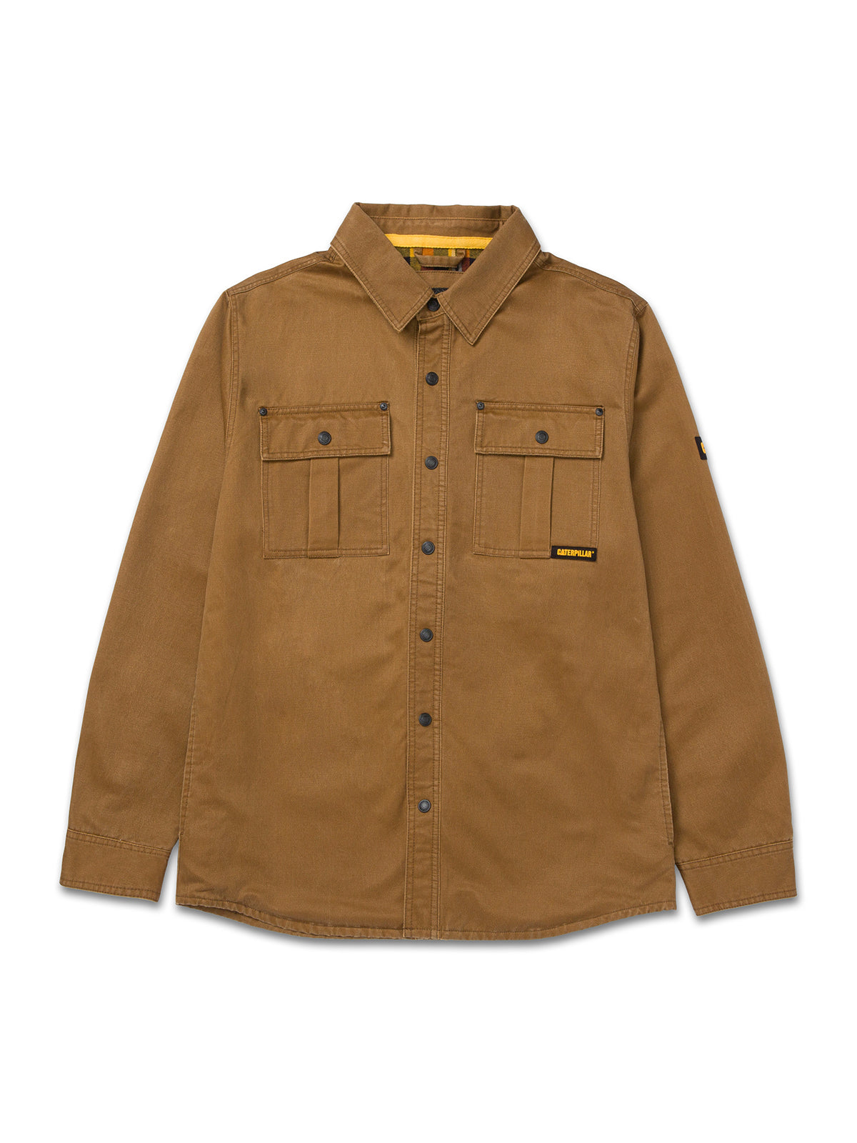Chaqueta Casual Hombre WAXED COTTON SHIRT JAC Café CAT