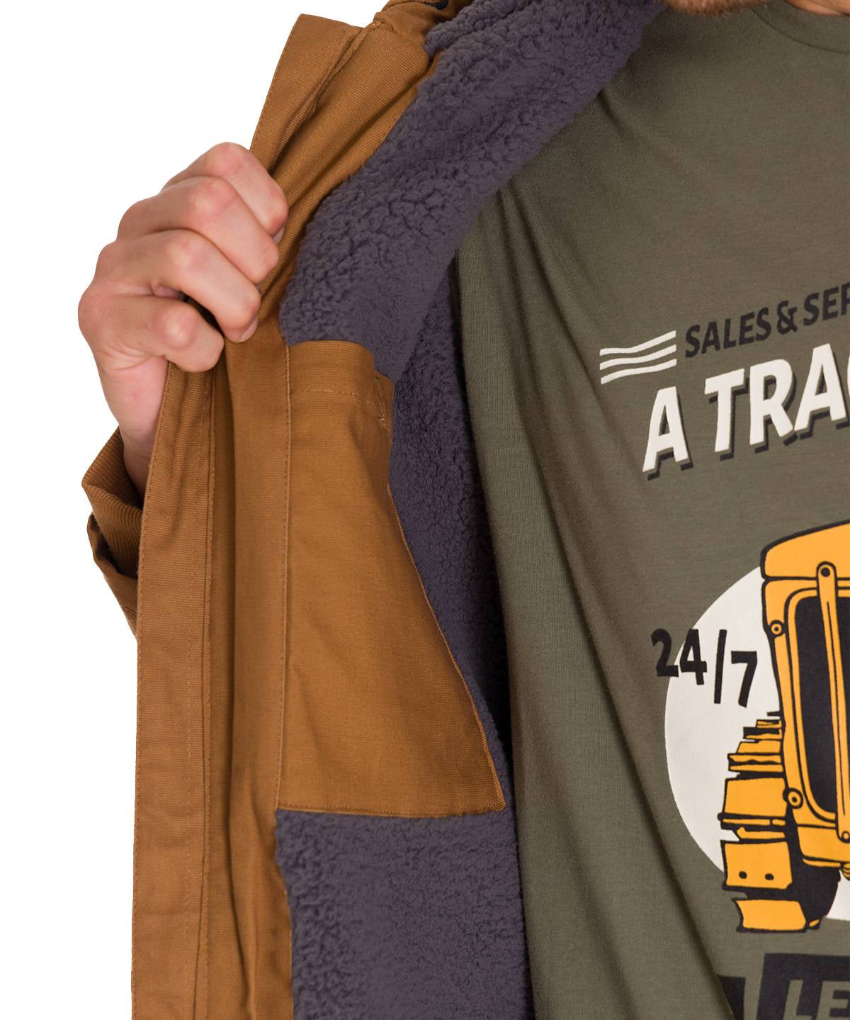 Chaqueta Hombre Hooded Sherpa Bronze Cat