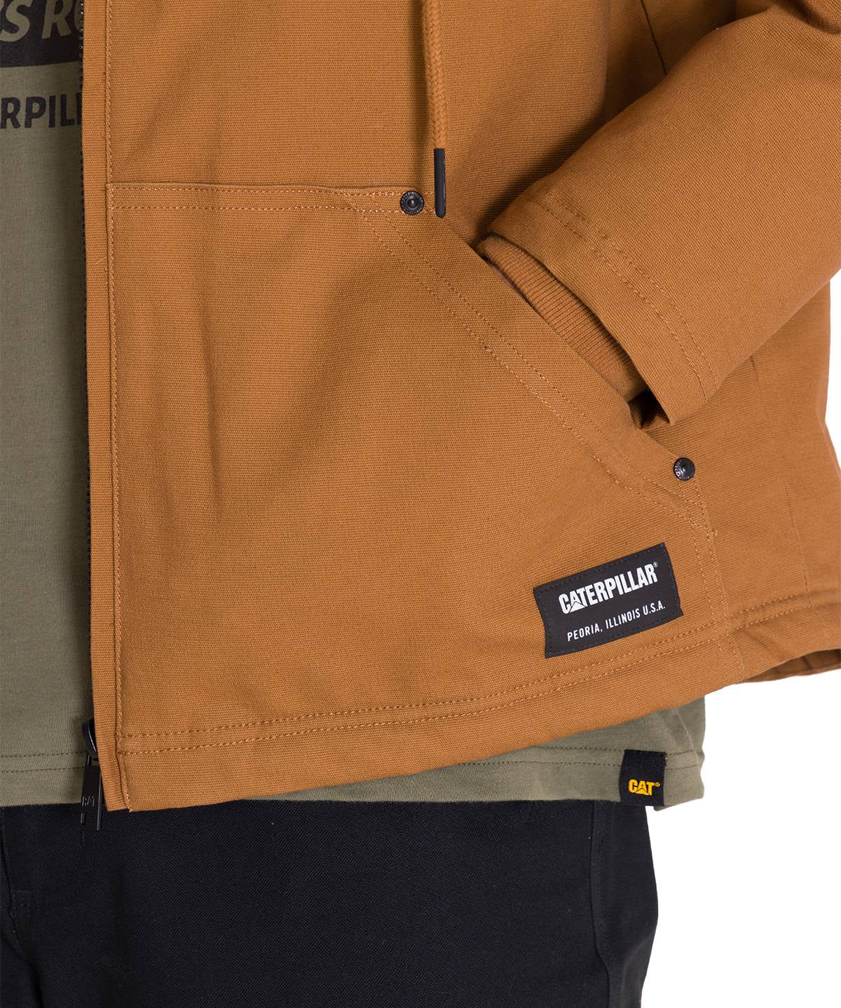 Chaqueta Hombre Hooded Sherpa Bronze Cat